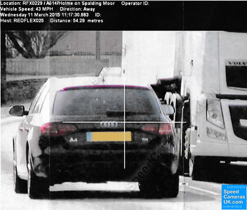 Mobile Speeed Camera Targets Car