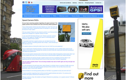 SpeedCamerasUK.com advertising example 3
